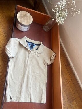 Tommy Hilfiger Kids Tan Polo with Contrast Trim size 5